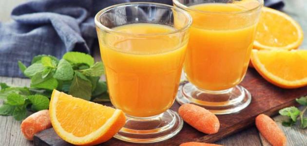 فوائد عصير البرتقال بالجزر