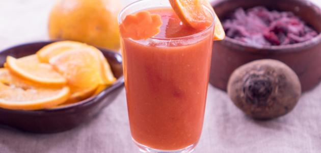 طريقة عصير الشمندر والبرتقال