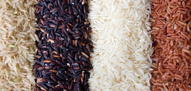 أنواع الأرز المطبوخ