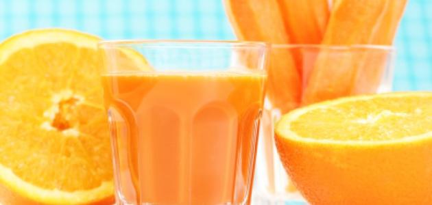 طريقة عمل عصير البرتقال والجزر