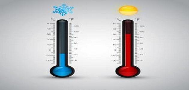 ميزان قياس درجة الحرارة الزئبقي يكون عن طريق