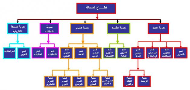 كيفية عمل هيكل تنظيمي لشركة حروف عربي