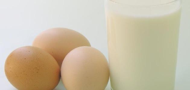 فوائد البيض واللبن للشعر