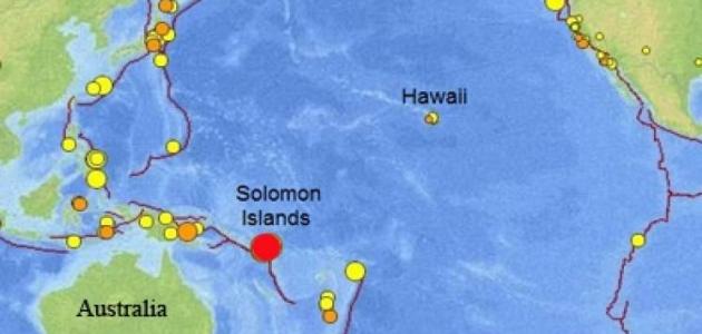 أين تقع جزر سليمان على الخريطة