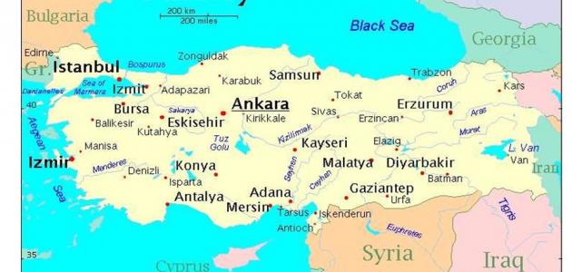 عدد محافظات تركيا