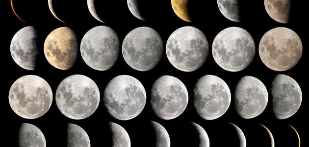 مراحل القمر خلال الشهر