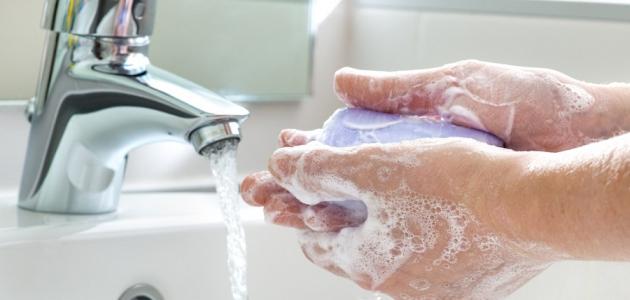 خطوات غسل اليدين